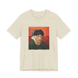 Masters of Art Vincent van Gogh's Self - Portrait with Bandaged Ear and Pipe Unisex Jersey Short Sleeve T-Shirt - POPvault