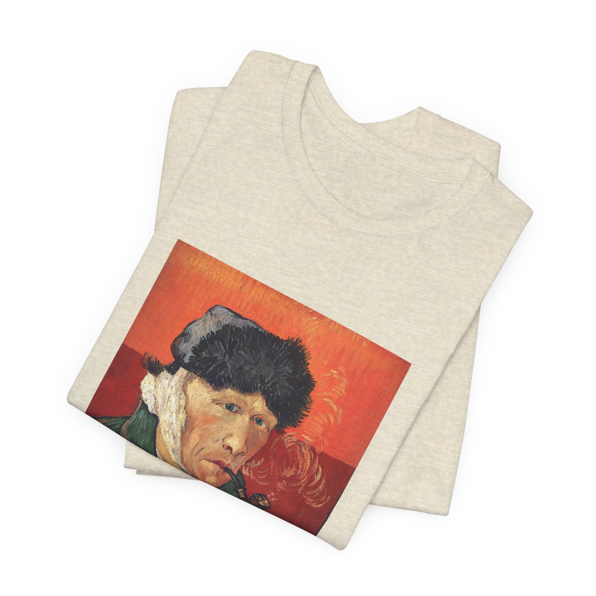Masters of Art Vincent van Gogh's Self - Portrait with Bandaged Ear and Pipe Unisex Jersey Short Sleeve T-Shirt - POPvault