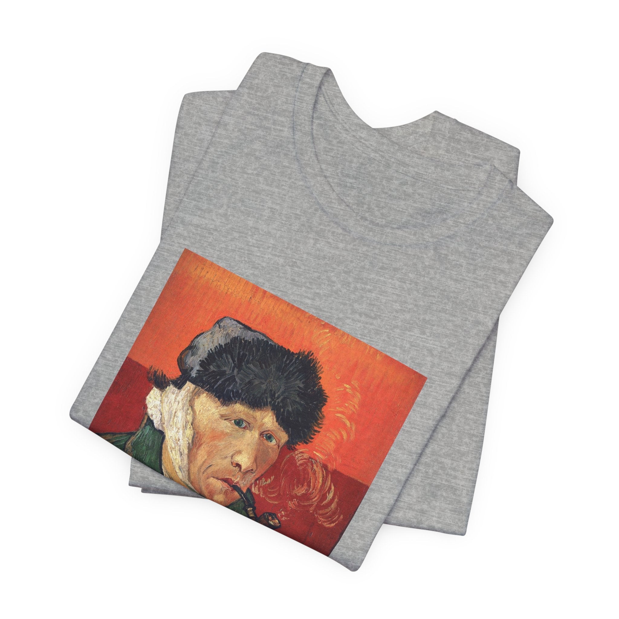 Masters of Art Vincent van Gogh's Self - Portrait with Bandaged Ear and Pipe Unisex Jersey Short Sleeve T-Shirt - POPvault