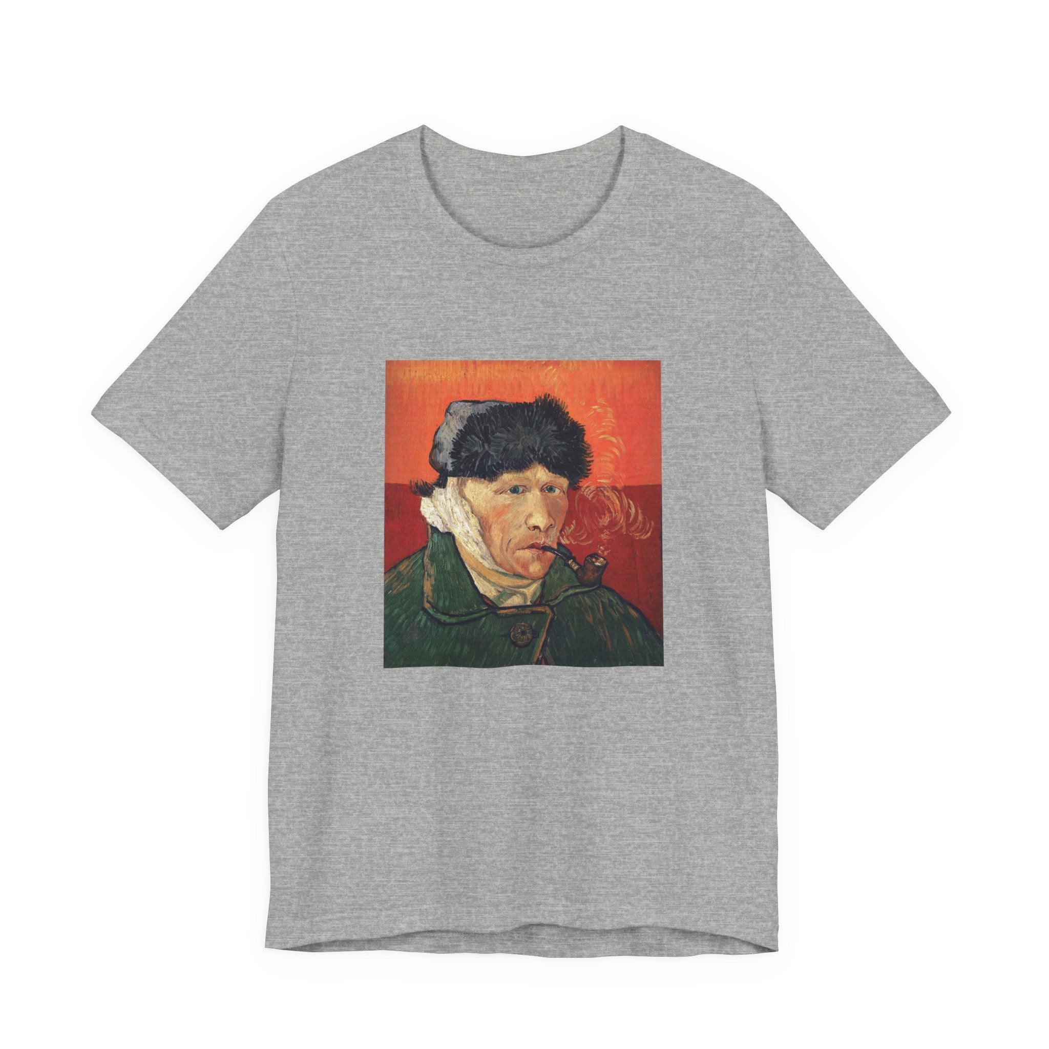 Masters of Art Vincent van Gogh's Self - Portrait with Bandaged Ear and Pipe Unisex Jersey Short Sleeve T-Shirt - POPvault