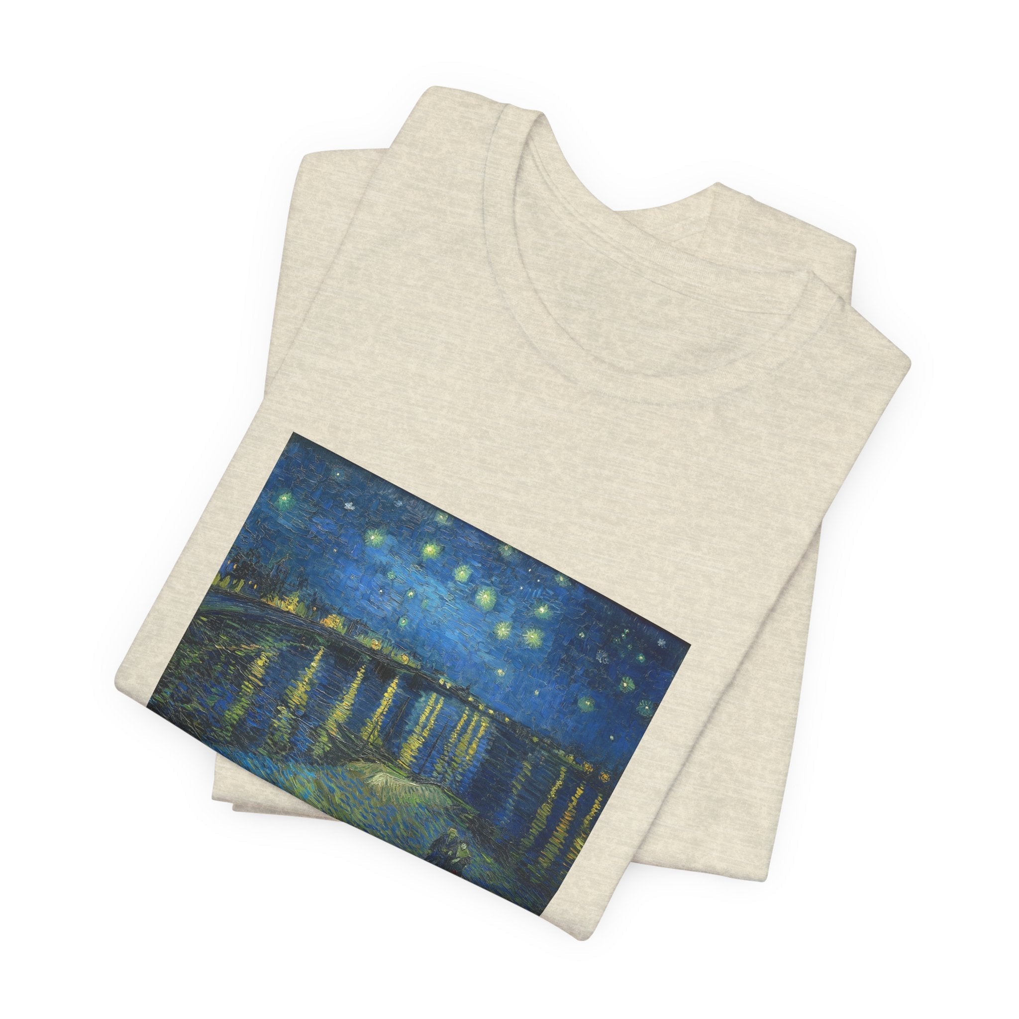 Masters of Art Vincent van Gogh's Starry Night Over the Rhone Unisex Jersey Short Sleeve T-Shirt - POPvault