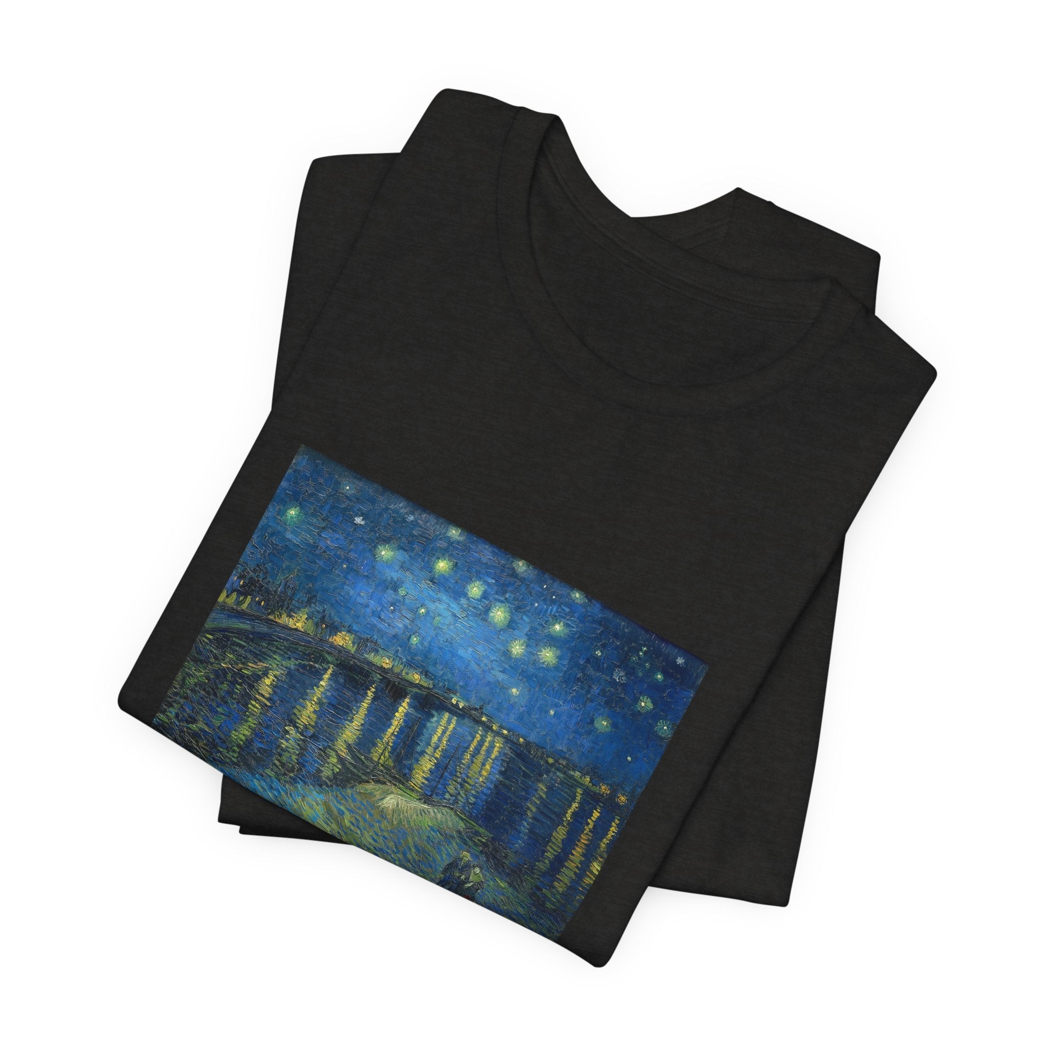 Masters of Art Vincent van Gogh's Starry Night Over the Rhone Unisex Jersey Short Sleeve T-Shirt - POPvault
