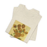 Masters of Art Vincent van Gogh's Sunflowers Unisex Jersey Short Sleeve T-Shirt - POPvault