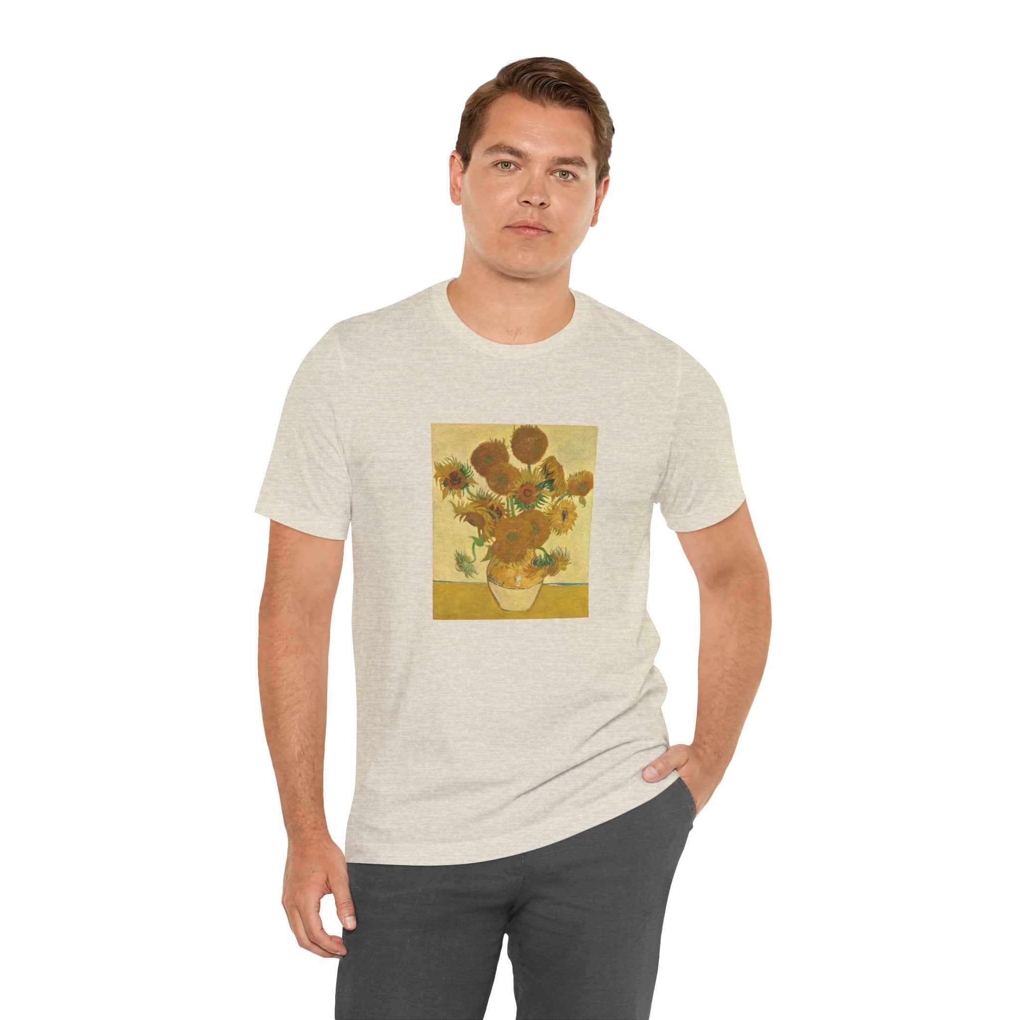 Masters of Art Vincent van Gogh's Sunflowers Unisex Jersey Short Sleeve T-Shirt - POPvault