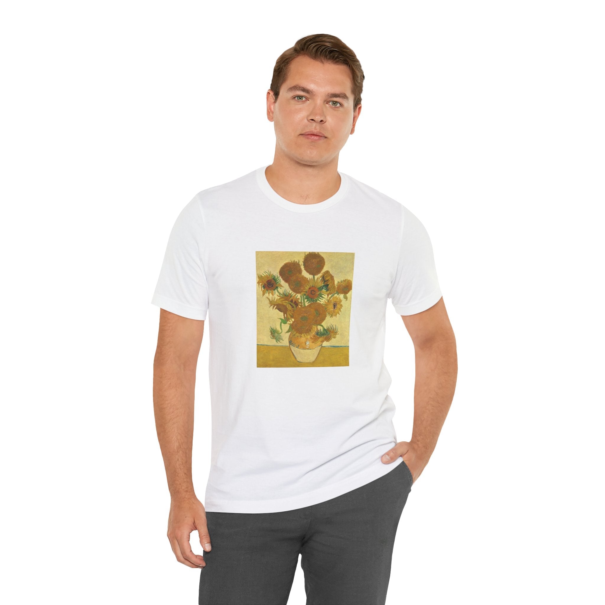 Masters of Art Vincent van Gogh's Sunflowers Unisex Jersey Short Sleeve T-Shirt - POPvault