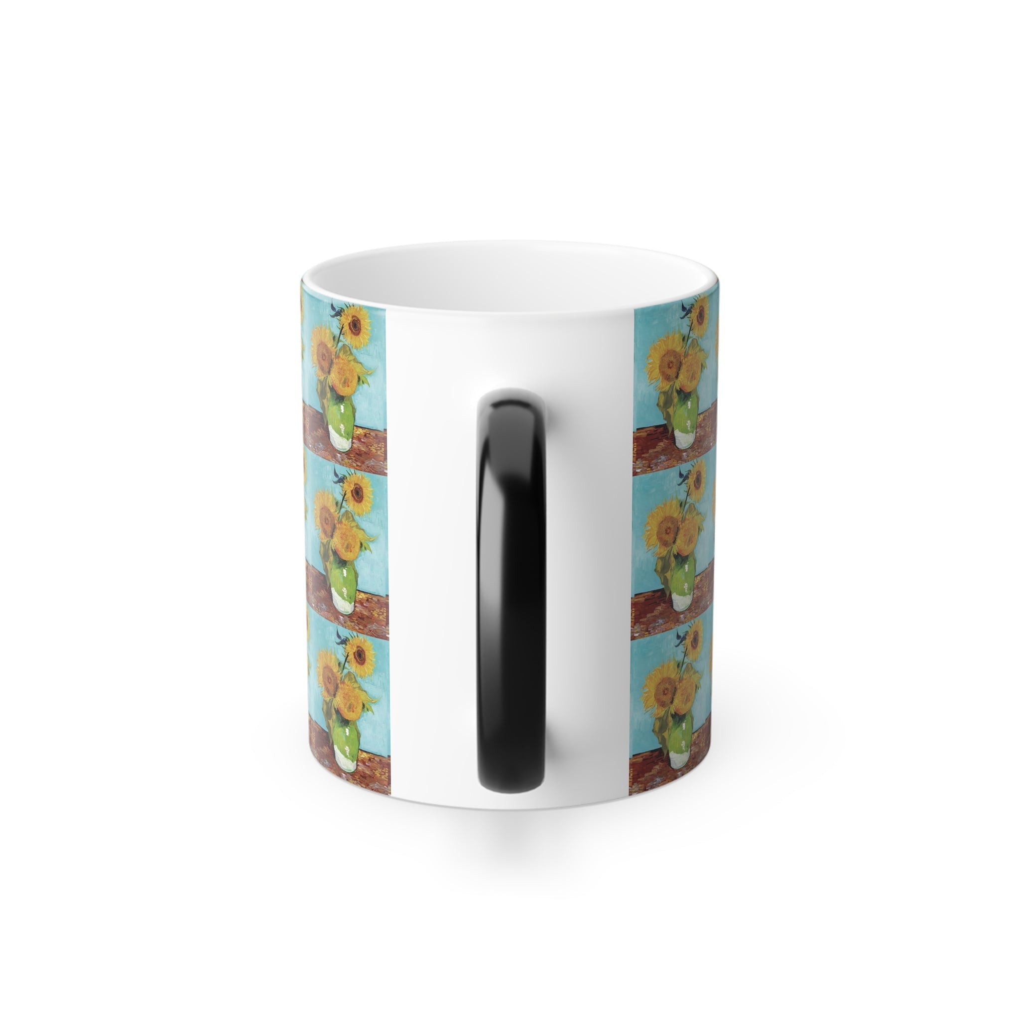 Masters of Art Vincent van Gogh's Vase With Three Sunflowers - Color Morphing 11oz Mug - POPvault