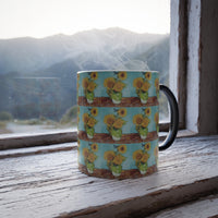 Masters of Art Vincent van Gogh's Vase With Three Sunflowers - Color Morphing 11oz Mug - Mug