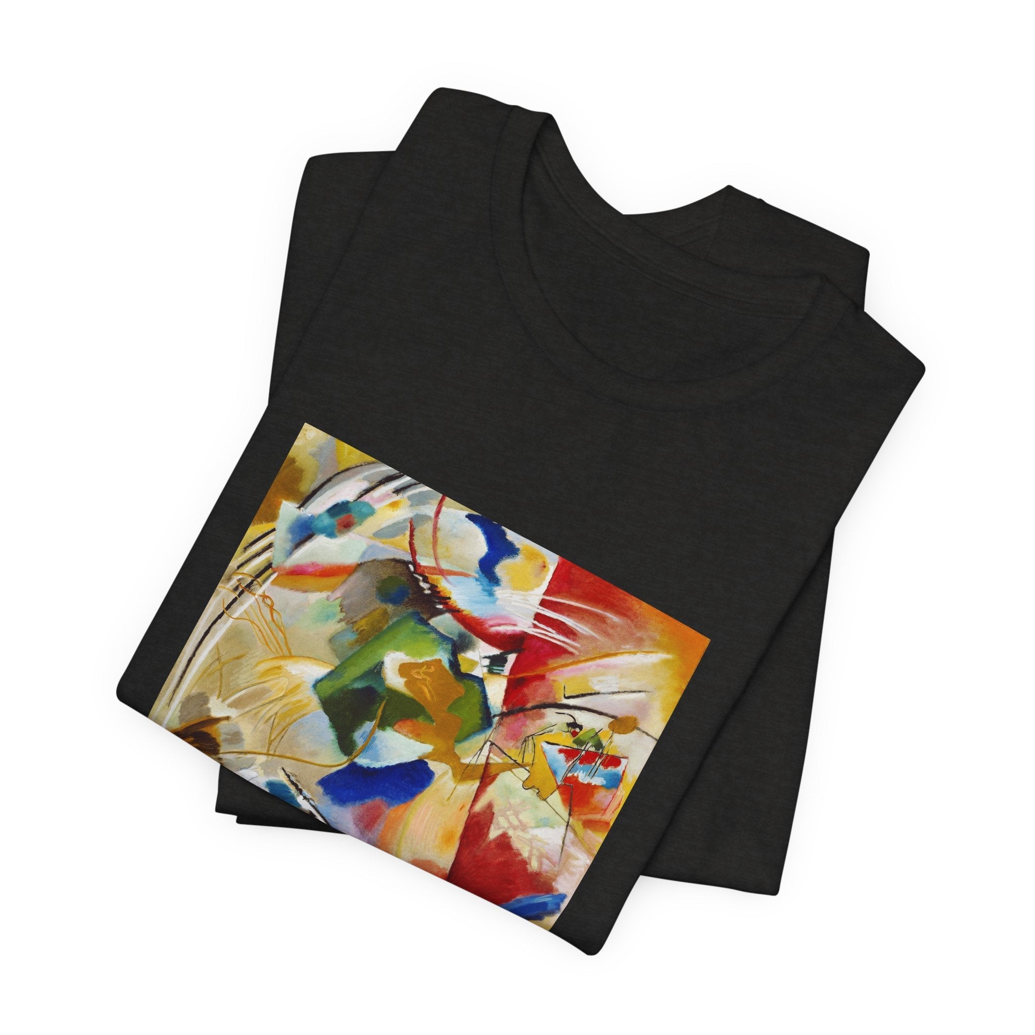 Masters of Art Wassily Kandinsky Painting with Green Center Unisex Jersey Short Sleeve T-Shirt - POPvault