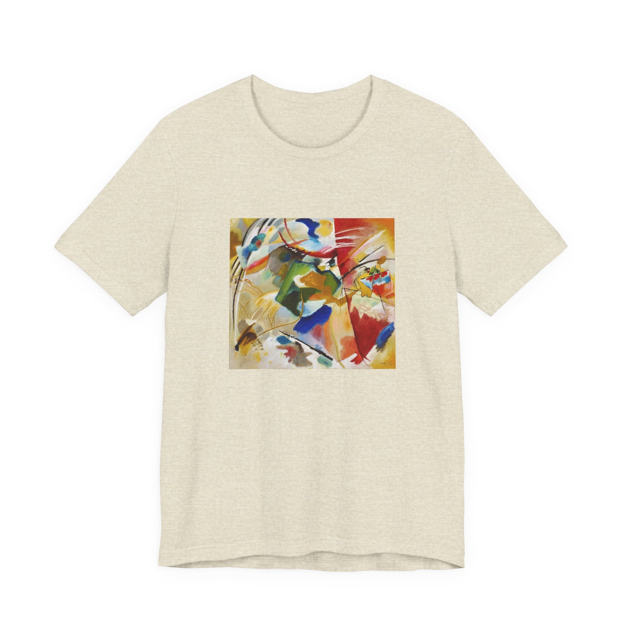 Masters of Art Wassily Kandinsky Painting with Green Center Unisex Jersey Short Sleeve T-Shirt - POPvault