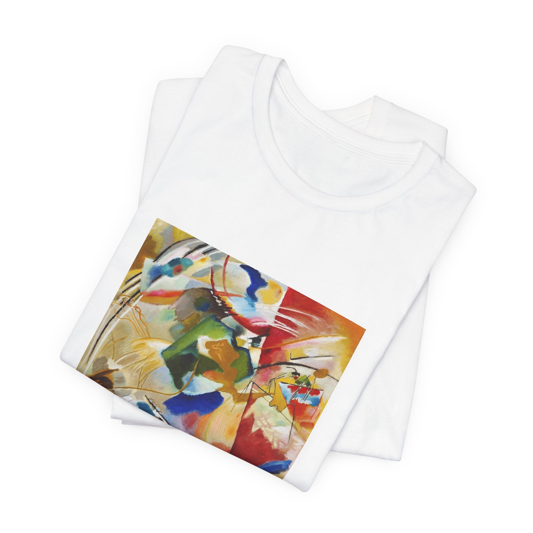 Masters of Art Wassily Kandinsky Painting with Green Center Unisex Jersey Short Sleeve T-Shirt - POPvault