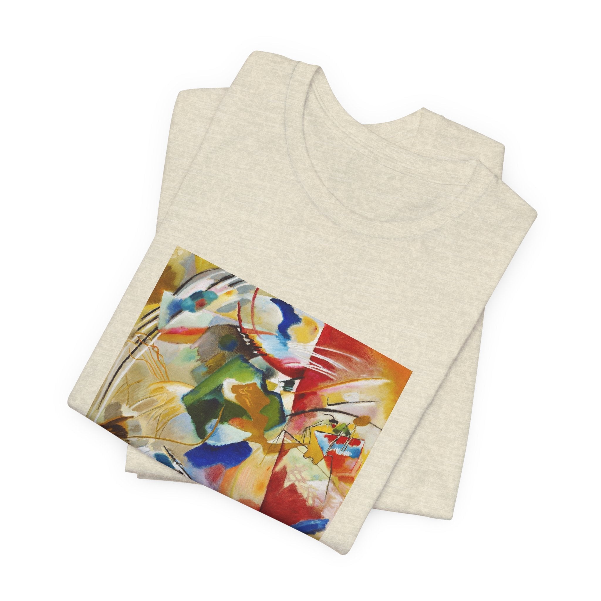 Masters of Art Wassily Kandinsky Painting with Green Center Unisex Jersey Short Sleeve T-Shirt - POPvault