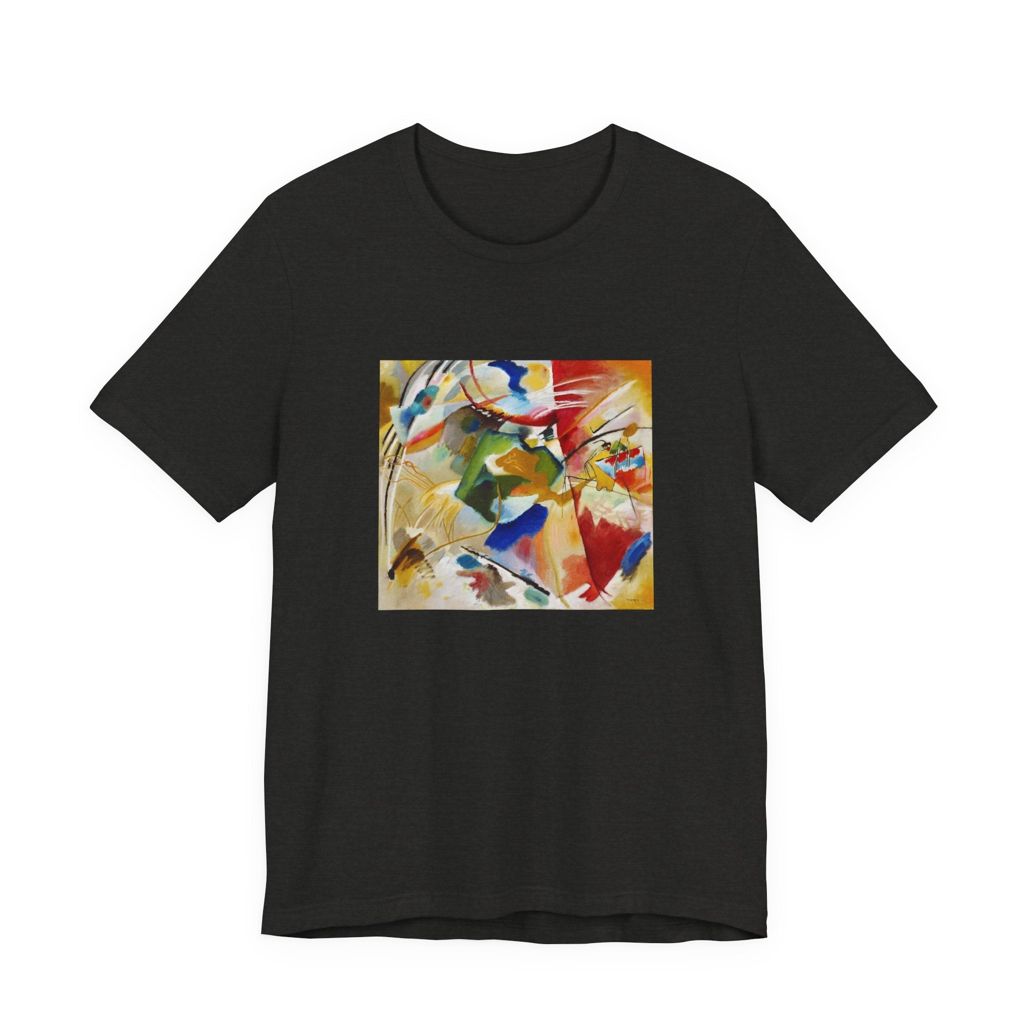 Masters of Art Wassily Kandinsky Painting with Green Center Unisex Jersey Short Sleeve T-Shirt - POPvault