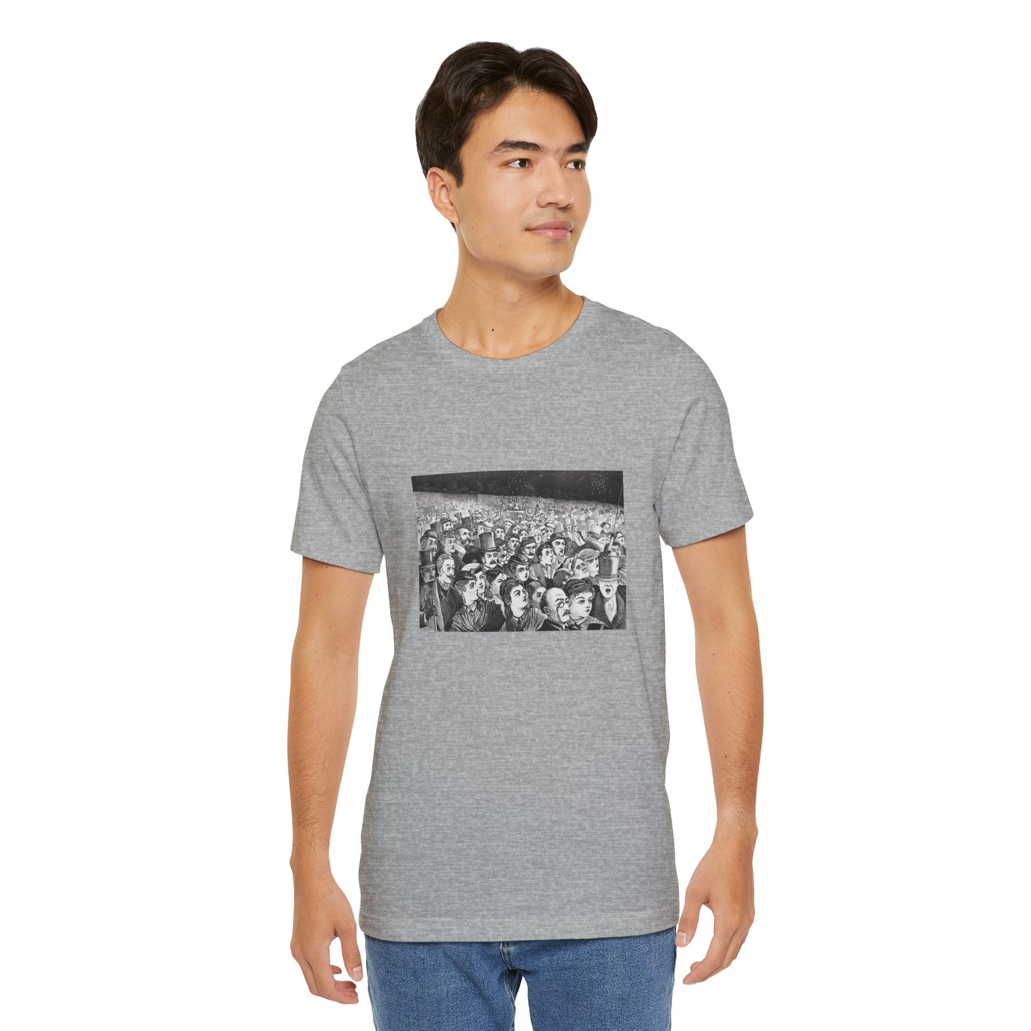 Masters of Art Winslow Homer Fireworks on the Night Unisex Jersey Short Sleeve T-Shirt - POPvault