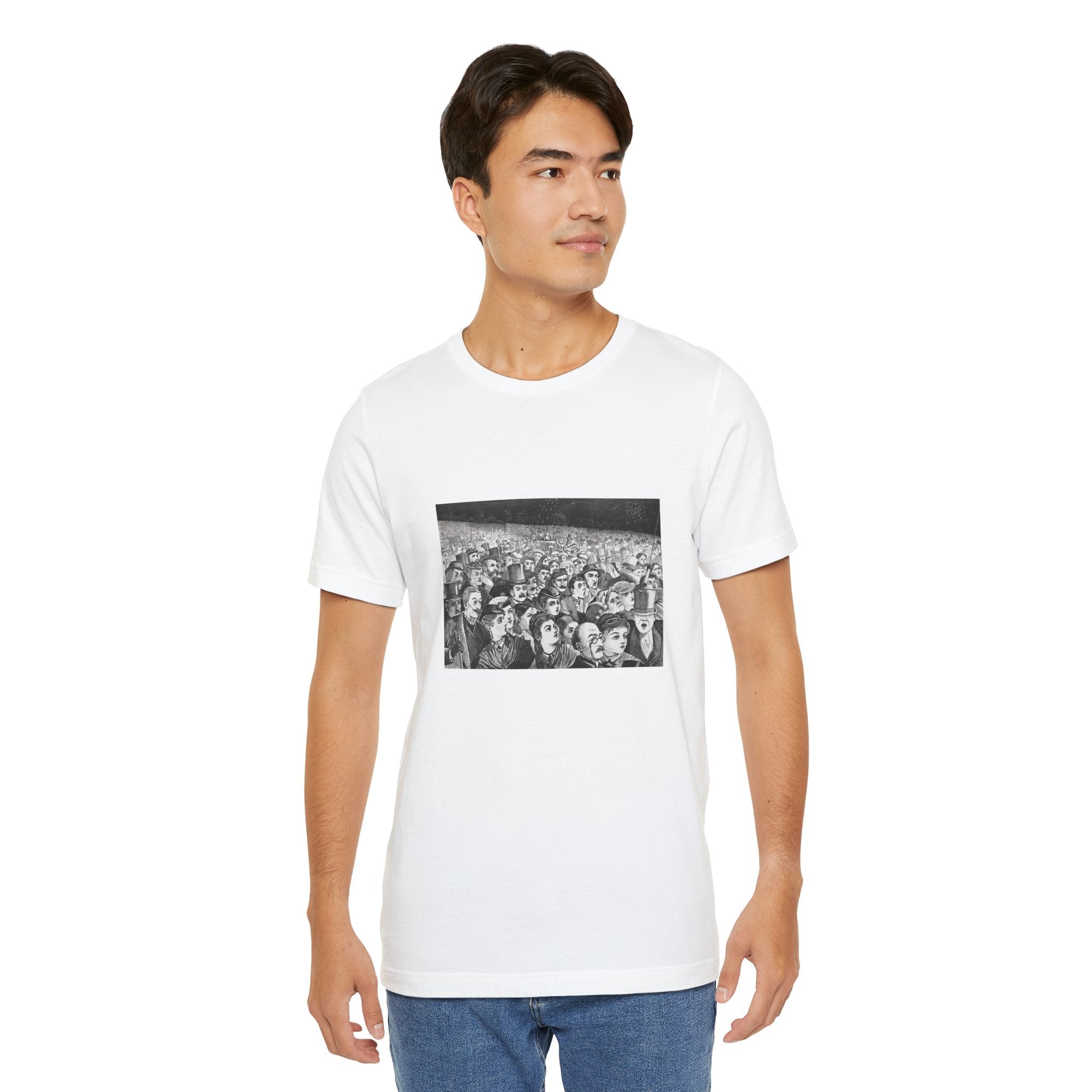 Masters of Art Winslow Homer Fireworks on the Night Unisex Jersey Short Sleeve T-Shirt - POPvault
