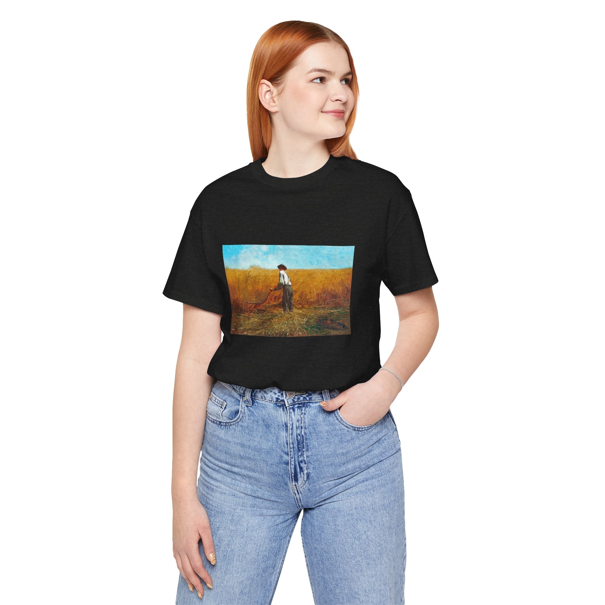 Masters of Art Winslow Homer The Veteran in a New Field Players Unisex Jersey Short Sleeve T-Shirt - POPvault
