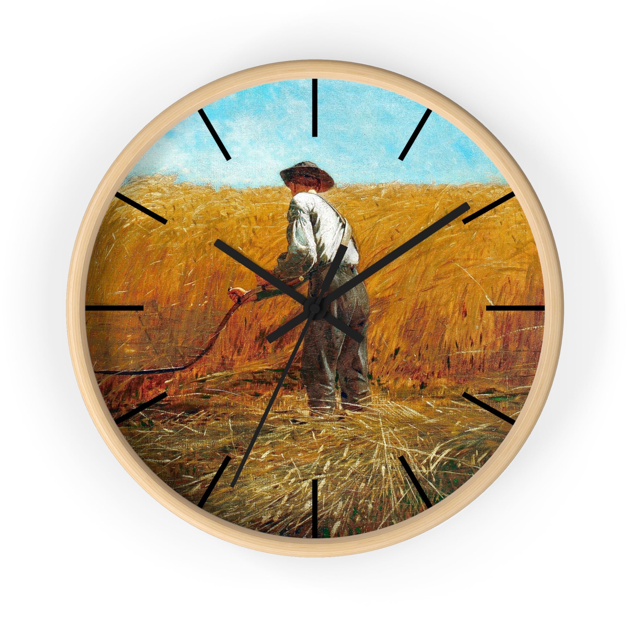 Masters of Art Winslow Homer The Veteran in a New Field Premium Wall Clock - POPvault
