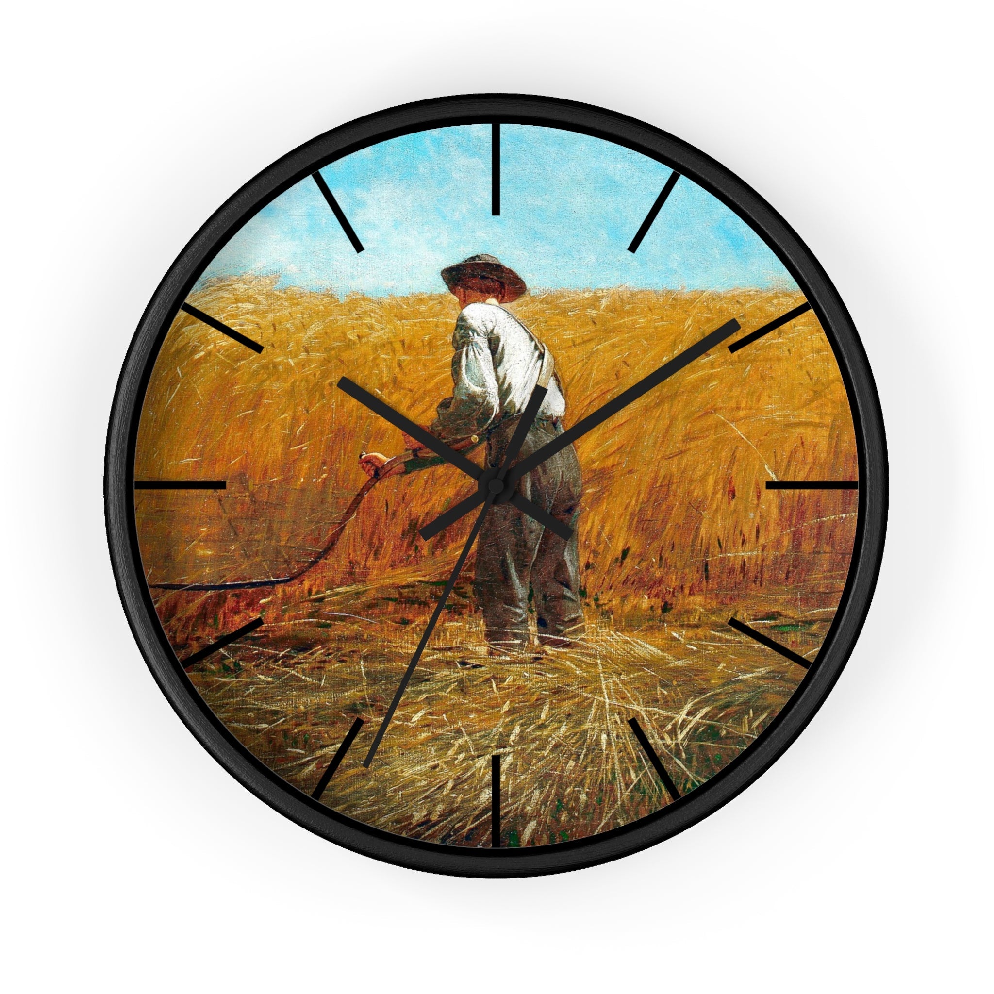 Masters of Art Winslow Homer The Veteran in a New Field Premium Wall Clock - POPvault