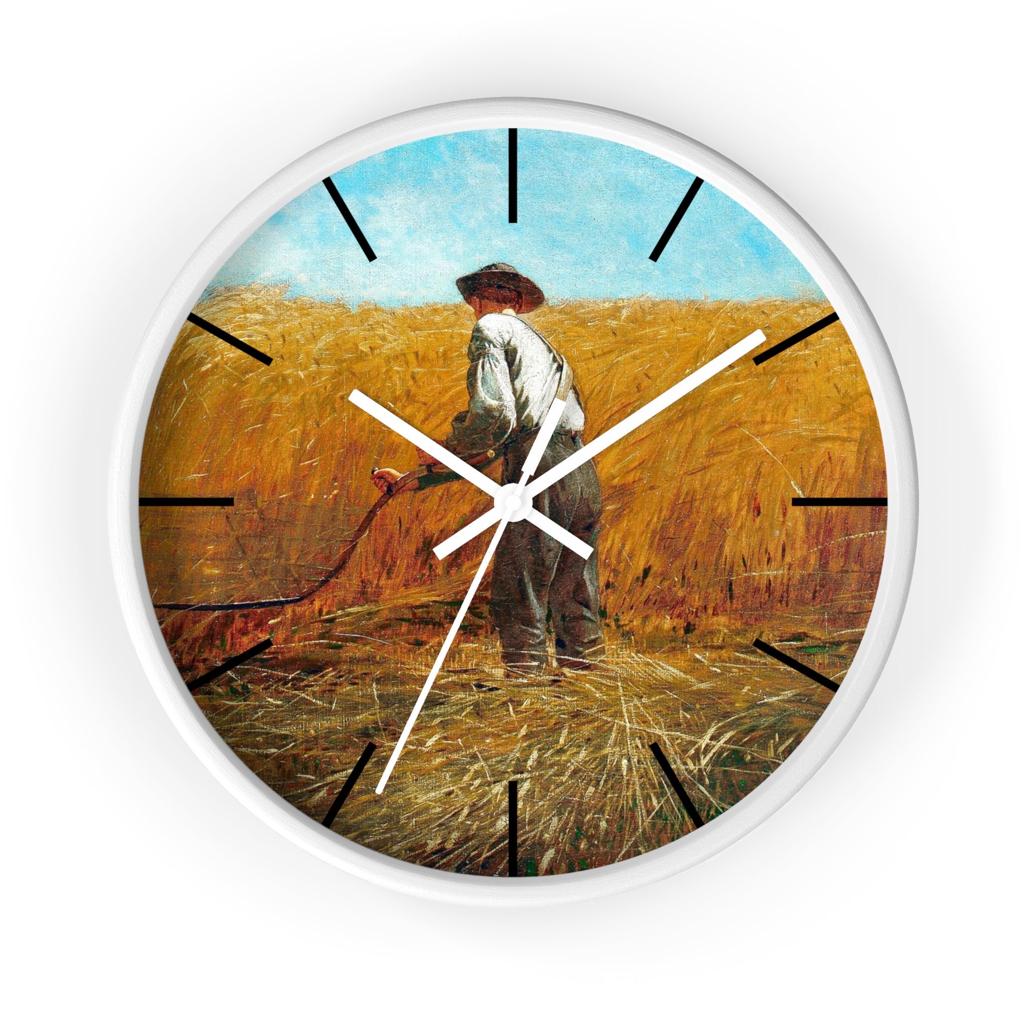 Masters of Art Winslow Homer The Veteran in a New Field Premium Wall Clock - POPvault
