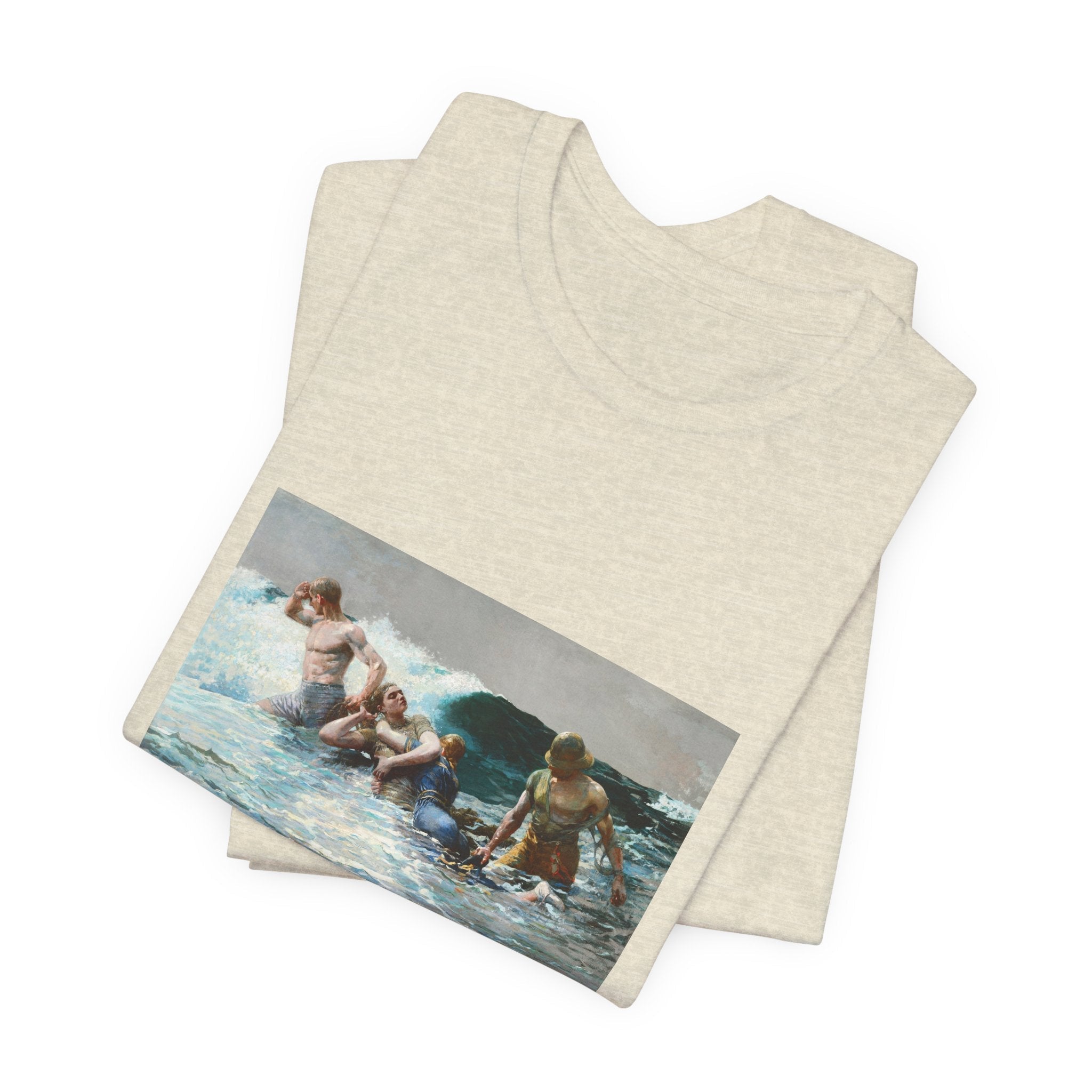 Masters of Art Winslow Homer Undertow Unisex Jersey Short Sleeve T-Shirt - POPvault