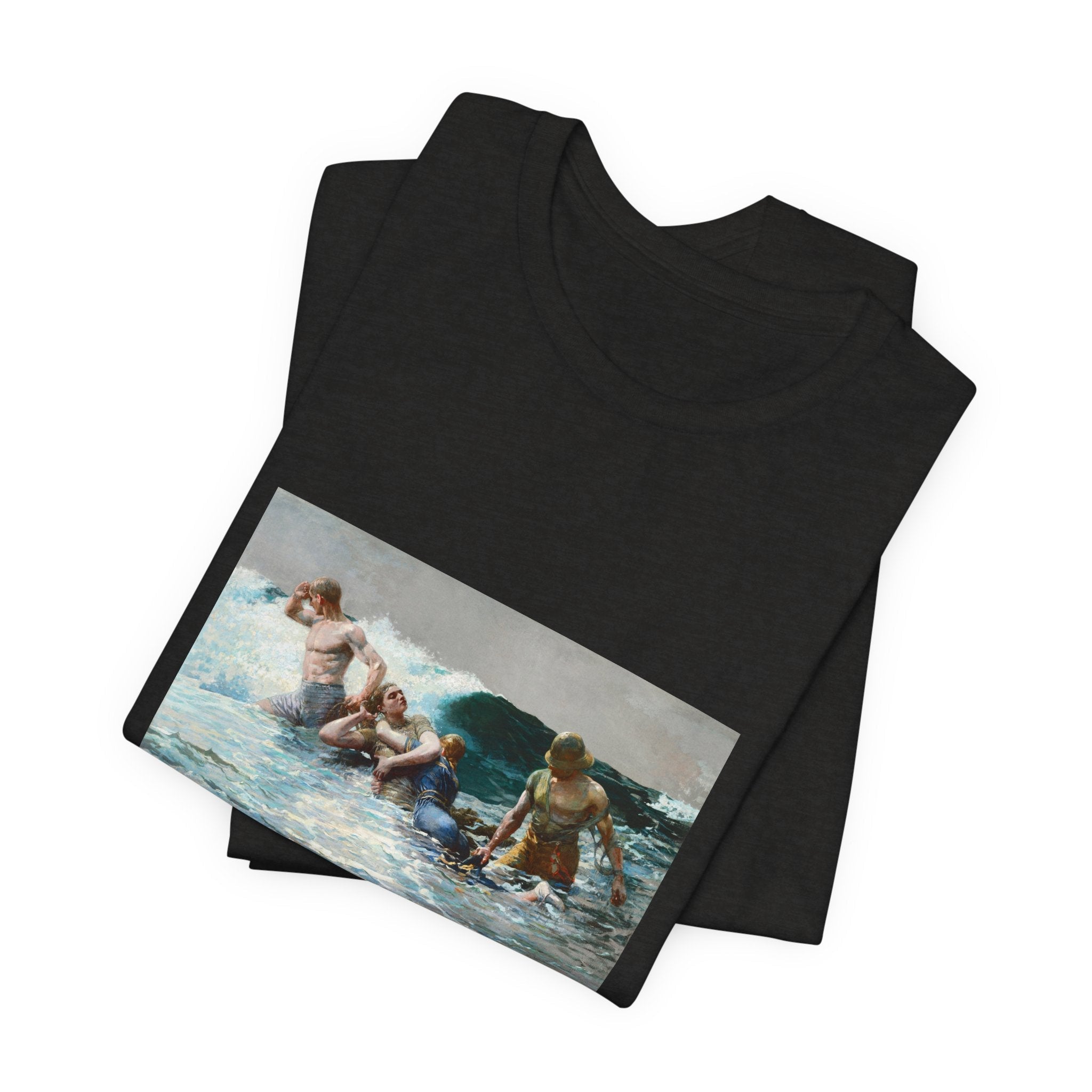 Masters of Art Winslow Homer Undertow Unisex Jersey Short Sleeve T-Shirt - POPvault