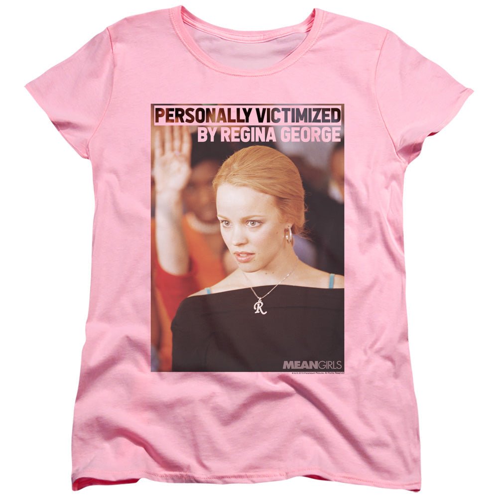 Mean Girls Regina George Victim Womens T Shirt Pink Officially Licensed - POPvault