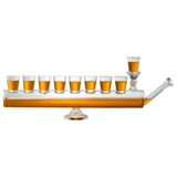 Menorah 34 Oz. Decanter Set With 8 Shot Glasses - POPvault