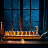 Menorah 34 Oz. Decanter Set With 8 Shot Glasses - POPvault