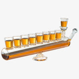 Menorah 34 Oz. Decanter Set With 8 Shot Glasses - POPvault