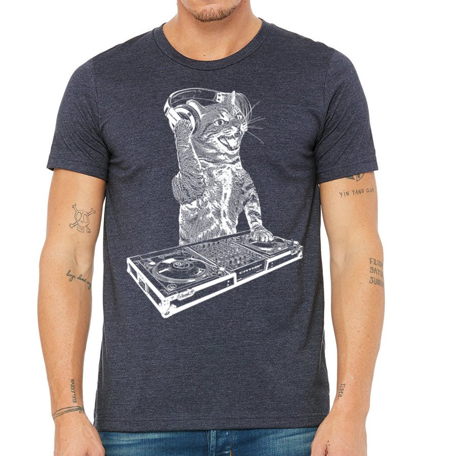 Men's Cat DJ T-Shirt - POPvault
