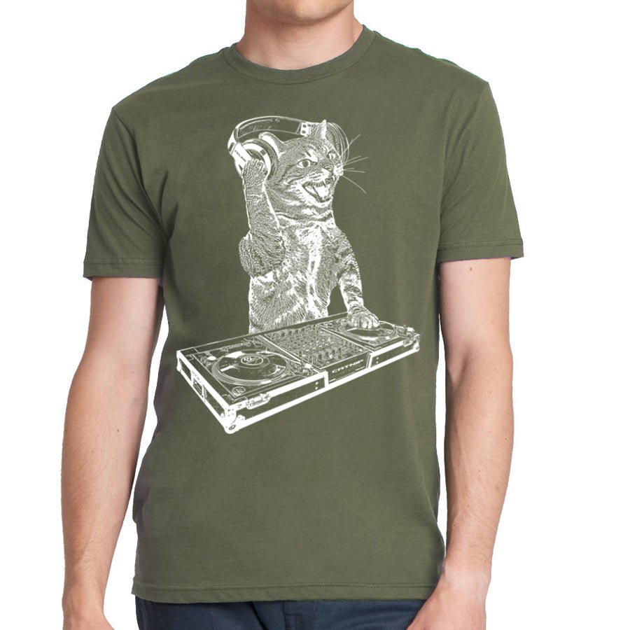 Men's Cat DJ T-Shirt - POPvault