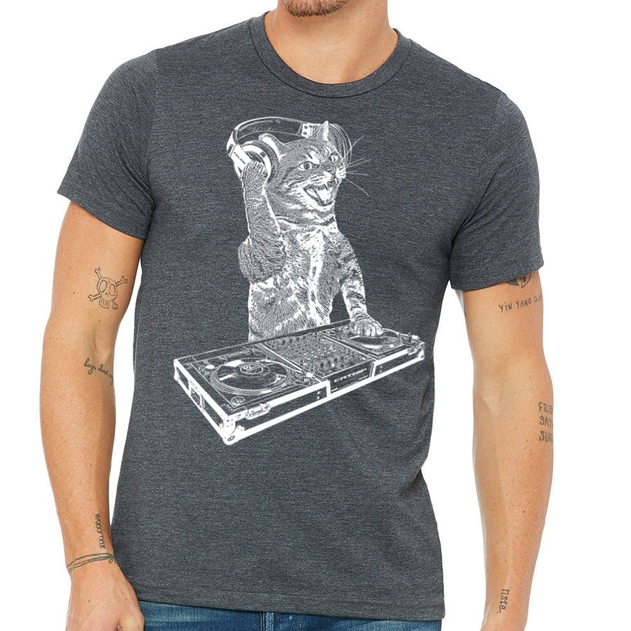 Men's Cat DJ T-Shirt - POPvault