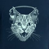 Men's Cat Wearing Headphones T-Shirt - POPvault