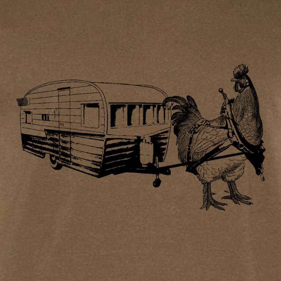 Men's Chicken Pulling a Trailer T-Shirt - POPvault
