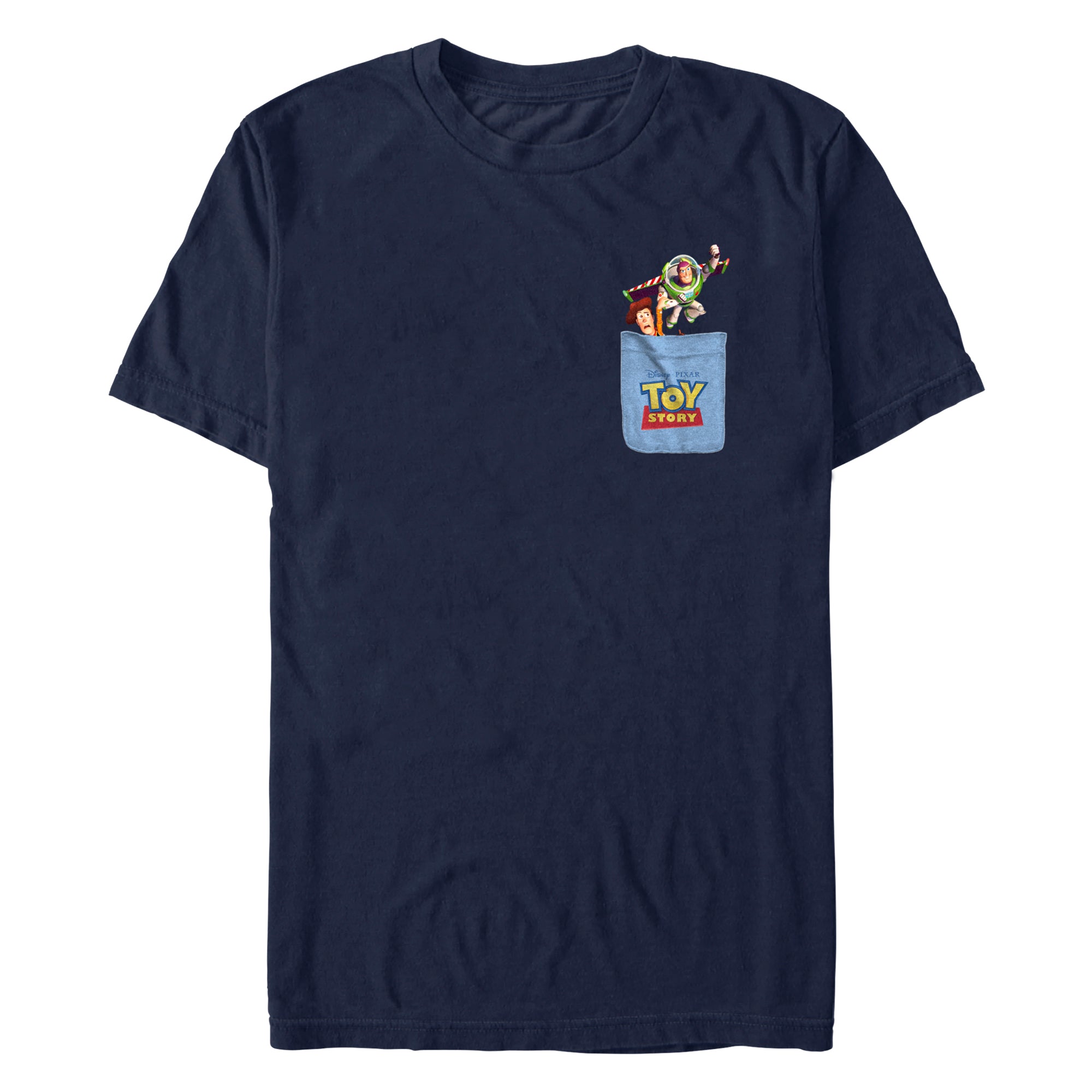 Men's Disney Buzz Woody Faux Pocket T-Shirt - POPvault