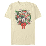 Men's Disney Christmas Group Shot Wreath T-Shirt - POPvault