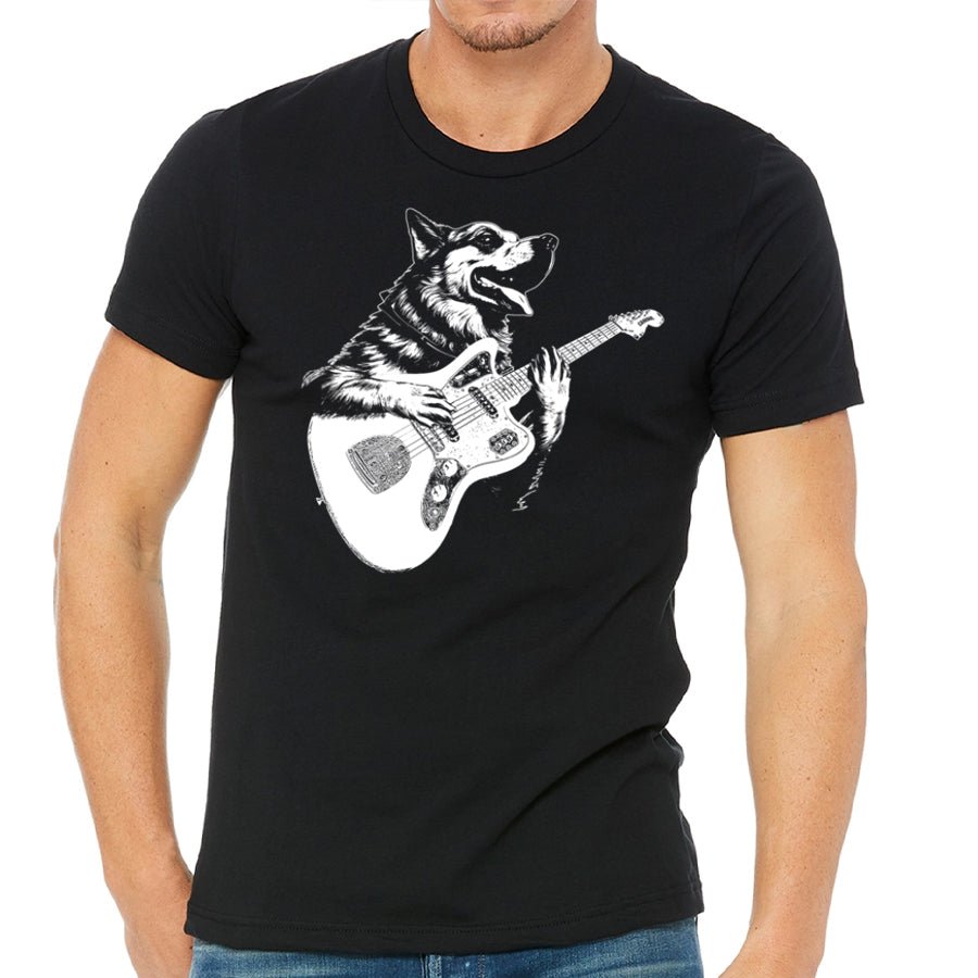Men's Dog Playing Guitar T-Shirt - POPvault