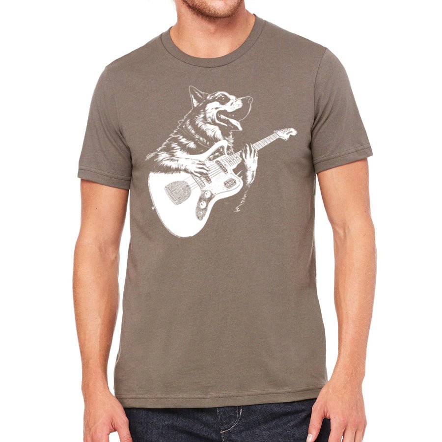 Men's Dog Playing Guitar T-Shirt - POPvault