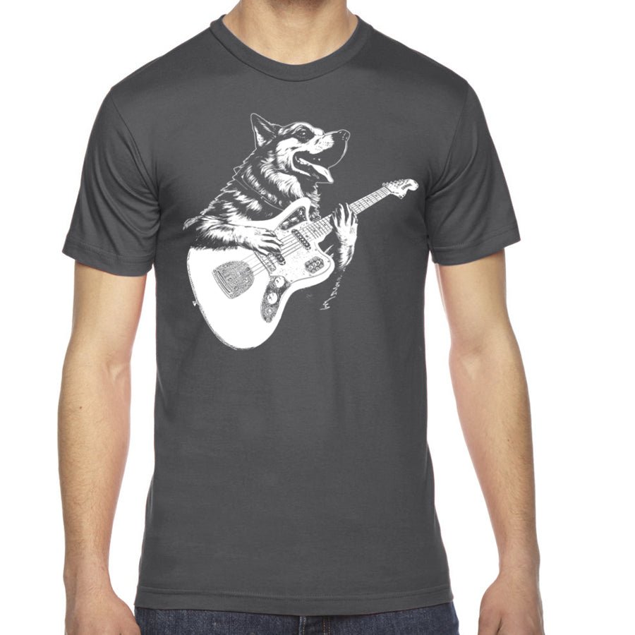 Men's Dog Playing Guitar T-Shirt - POPvault
