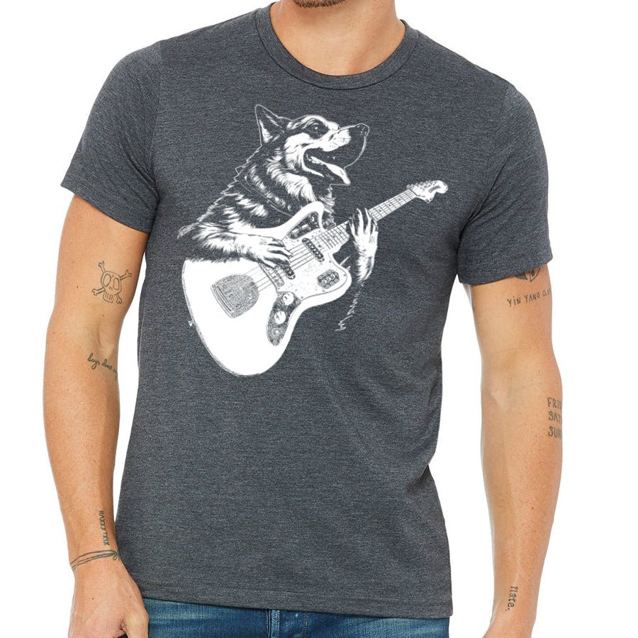 Men's Dog Playing Guitar T-Shirt - POPvault
