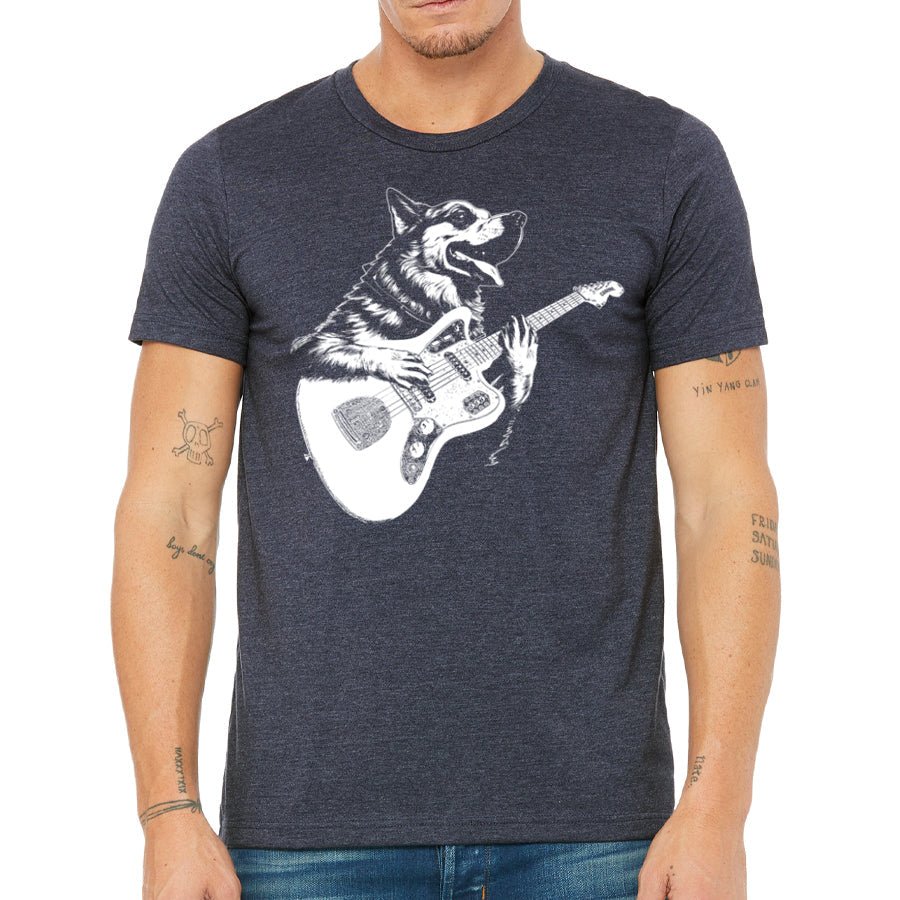 Men's Dog Playing Guitar T-Shirt - POPvault