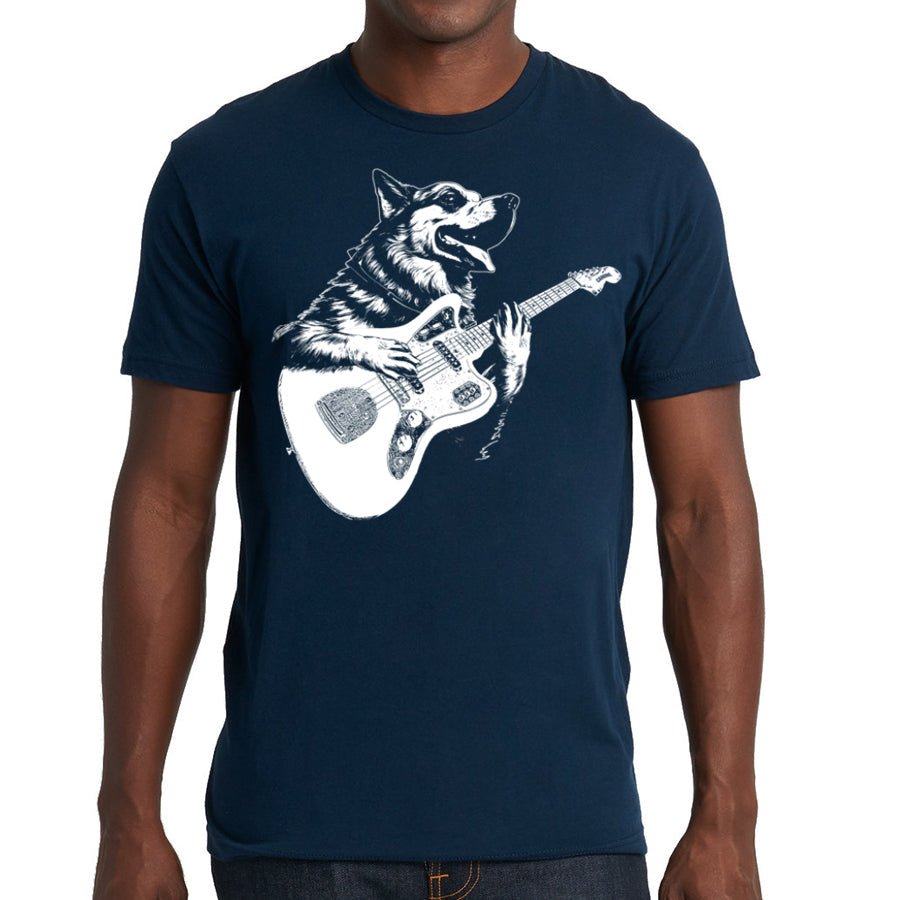 Men's Dog Playing Guitar T-Shirt - POPvault
