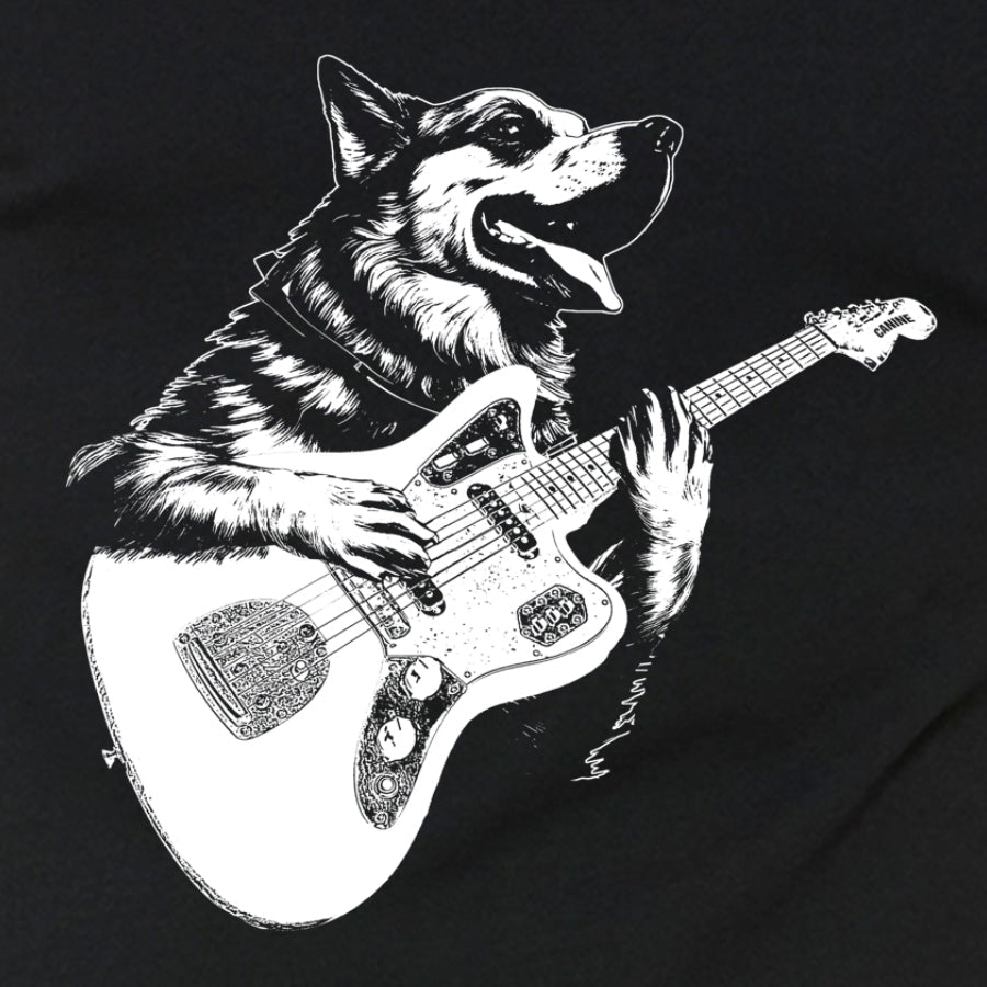 Men's Dog Playing Guitar T-Shirt - POPvault