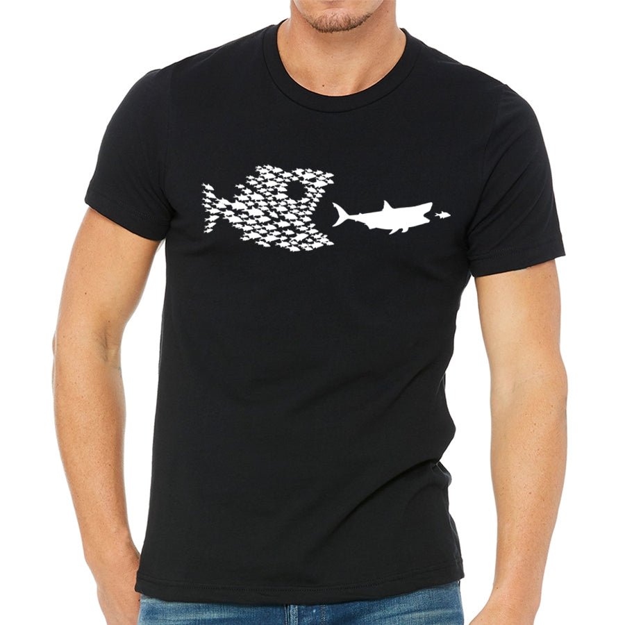 Men's Fishing Organized On A Shark T-Shirt - POPvault