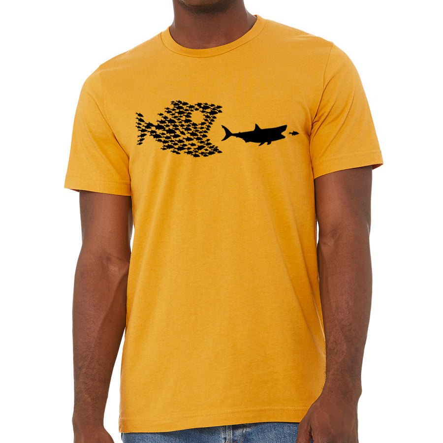 Men's Fishing Organized On A Shark T-Shirt - POPvault