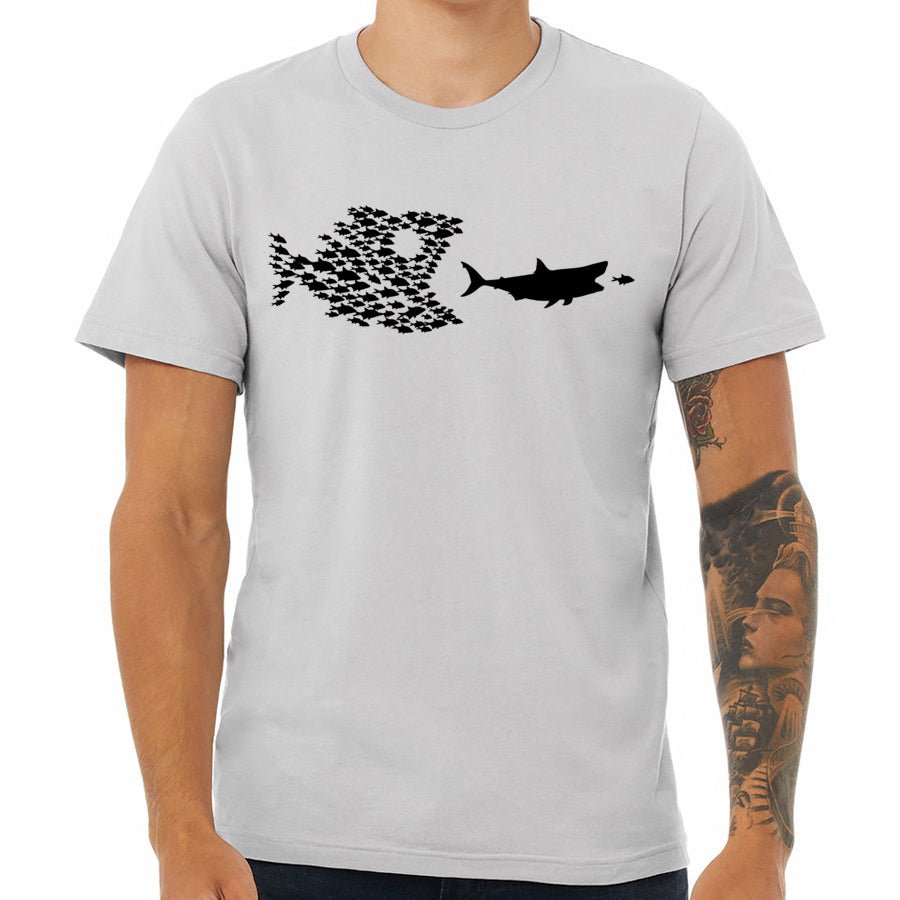 Men's Fishing Organized On A Shark T-Shirt - POPvault