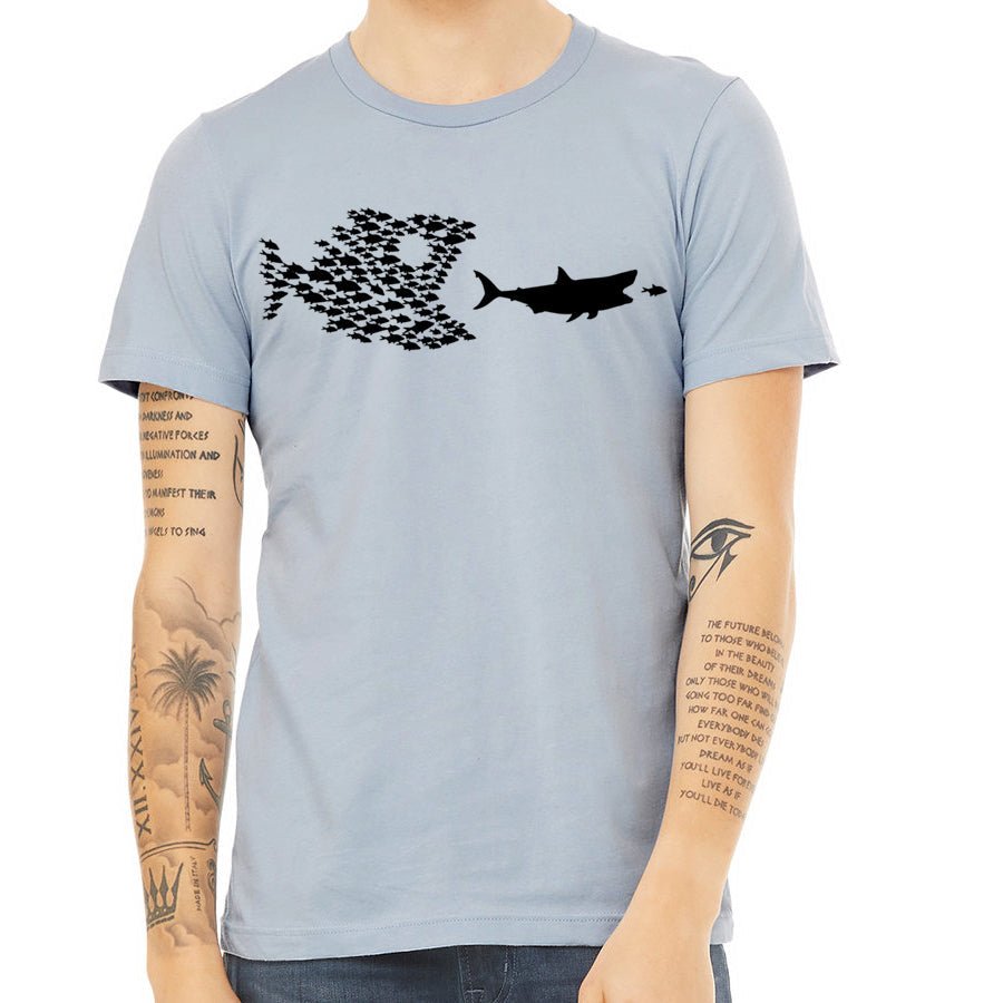 Men's Fishing Organized On A Shark T-Shirt - POPvault