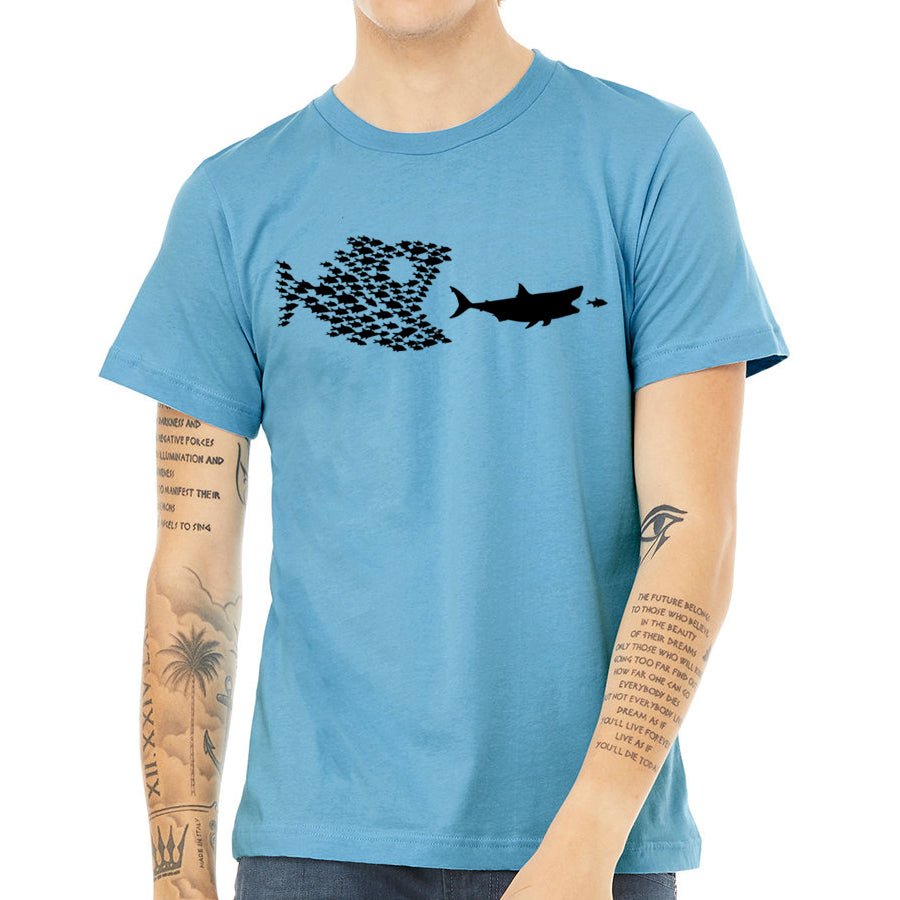 Men's Fishing Organized On A Shark T-Shirt - POPvault