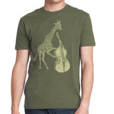 Men's Giraffe Playing Bass T-Shirt - POPvault