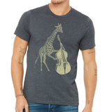 Men's Giraffe Playing Bass T-Shirt - POPvault