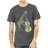 Men's Giraffe Playing Bass T-Shirt - POPvault